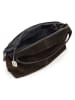 Anna Morellini Leder-Schultertasche "Ipria" in Dunkelbraun - (B)37 x (H)29 x (T)13 cm