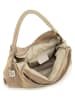 Anna Morellini Leder-Schultertasche "Ipria" in Beige - (B)37 x (H)29 x (T)13 cm