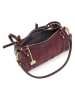 Anna Morellini Leder-Schultertasche "Tredia" in Bordeaux - (B)26 x (H)19 x (T)9 cm