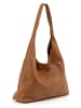 Anna Morellini Leder-Schultertasche "Briana" in Hellbraun - (B)35 x (H)26 x (T)10 cm