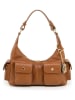 Anna Morellini Leder-Schultertasche "Chianza" in Hellbraun - (B)29 x (H)14 x (T)9 cm