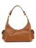 Anna Morellini Leder-Schultertasche "Chianza" in Hellbraun - (B)29 x (H)14 x (T)9 cm