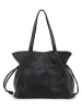 Anna Morellini Leder-Schultertasche "Anaziana" in Schwarz - (B)36,5 x (H)29,5 x (T)17 cm