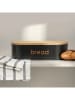 Homla Brotkasten ''Parma'' in Schwarz - (B)44 x (H)12 x (T)21 cm