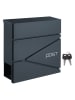 Songmics Brievenbus antraciet - (B)37 x (H)37 x (D)10,5 cm