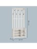 VASAGLE Garderobe in Weiß - (B)81 x (H)180 x (T)35 cm