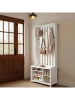 VASAGLE Garderobe in Weiß - (B)81 x (H)180 x (T)35 cm