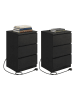VASAGLE 2er-Set: Nachttische in Schwarz - (B)40 x (H)59 x (T)35 cm