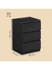 VASAGLE 2er-Set: Nachttische in Schwarz - (B)40 x (H)59 x (T)35 cm