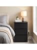 VASAGLE 2er-Set: Nachttische in Schwarz - (B)40 x (H)59 x (T)35 cm