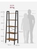 VASAGLE Standregal in Braun - (B)56 x (H)171,5 x (T)34,5 cm
