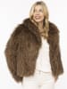 Zwillingsherz Kunstpelzjacke "Fluffy" in Hellbraun