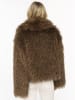 Zwillingsherz Kunstpelzjacke "Fluffy" in Hellbraun