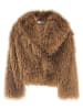 Zwillingsherz Kunstpelzjacke "Fluffy" in Hellbraun