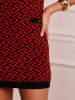 Milan Kiss Strickkleid in Rot/ Lila