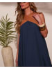 Milan Kiss Kleid in Dunkelblau/ Braun