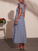 Milan Kiss Kleid in Dunkelblau/ Beige