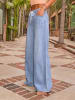 Milan Kiss Spijkerbroek - wide Leg fit - lichtblauw