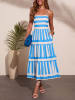 Milan Kiss Kleid in Creme/ Blau
