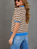 Milan Kiss Shirt in Creme/ Braun