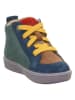 superfit Leder-Sneakers in Grün/ Blau