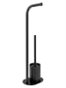 Wenko WC-Garnitur ''Levante'' in Schwarz - (B)23 x (H)63 x (T)17 cm