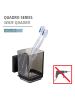 Wenko Wand-Zahnputzbecher ''Quadro'' in Schwarz - (B)7,5 x (H)10 x (T)10 cm