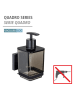 Wenko Wand-Seifenspender ''Quadro'' in Schwarz - 250 ml