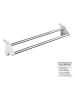 Wenko Wasdroogradiator ''Twin'' zilverkleurig - (B)60 x (H)13 x (D)11,5 cm
