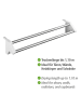 Wenko Wasdroogradiator ''Twin'' zilverkleurig - (B)60 x (H)13 x (D)11,5 cm