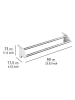Wenko Wasdroogradiator ''Twin'' zilverkleurig - (B)60 x (H)13 x (D)11,5 cm
