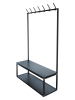 Spinder Design Kapstok ''Diva'' zwart - (B)120 x (H)180 x (D)40 cm
