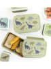 a little lovely company Lunchbox "Dinosaurs" kaki - (B)22 x (H)7 x (D)14 cm
