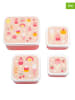 a little lovely company 4er-Set: Lunchboxen "Ice-cream" in Pink