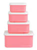a little lovely company 4er-Set: Lunchboxen "Ice-cream" in Pink
