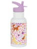 a little lovely company Trinkflasche "Flower garden" in Weiß/ Lila - 350 ml