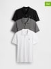 GAP 3er-Set: Poloshirts in Grau/ Schwarz/ Weiß