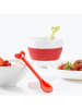 koziol 4er-Set: Kaffeelöffel in Blau/ Rot - (L)15,1 cm