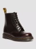 Dr. Martens Skórzane botki w kolorze czerwonym