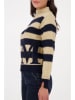 monari Pullover in Beige/ Dunkelblau