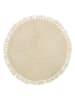 Bloomingville Wollteppich "Lenea" in Creme - Ø 110 cm 