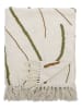 Bloomingville Koc "Osasio" w kolorze kremowo-zielonym - 150 x 130 cm