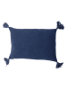 Bloomingville Kissen "Adya" in Blau/ Rot - (L)50 x (B)35 cm