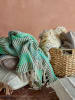 Bloomingville Woondeken ''Isnel'' beige/groen/lichtblauw - (L)160 x (B)130 cm