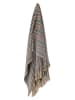 Bloomingville Koc "Lazzario" w kolorze kremowo-czarnym - 160 x 130 cm