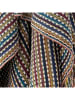 Bloomingville Koc "Lazzario" w kolorze kremowo-czarnym - 160 x 130 cm