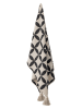 Bloomingville Koc "Forma" w kolorze kremowo-czarnym - 160 x 130 cm