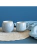 Ard'time 4er-Set: Espressotassen ''Borea'' in Hellblau/ Beige - 180 ml