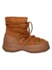 Moon Boot Leder-Winterboots "Luna" in Hellbraun