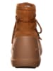Moon Boot Leder-Winterboots "Luna" in Hellbraun